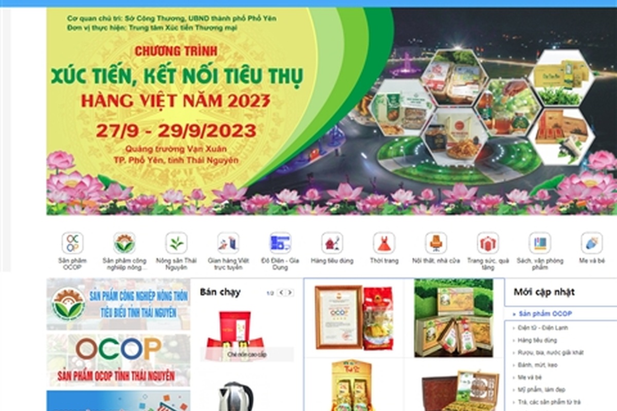 Hơn 2.700 sản phẩm đưa lên sàn thương mại điện tử của tỉnh và liên kết 12 sàn giao dịch thương mại điện tử của các tỉnh, thành phố